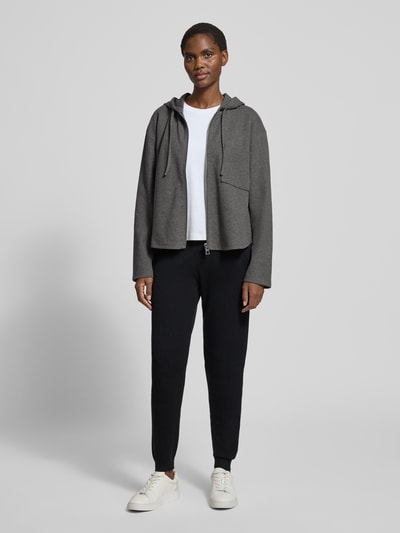 Marc O'Polo Oversized Sweatjacke aus Baumwoll-Mix Dunkelgrau Melange 1