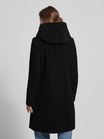 Milo Coats Lange wollen jas met kasjmier, model 'BELLA' Zwart - 5