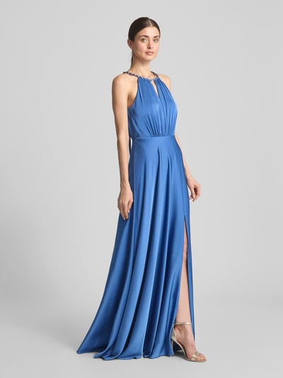 Jake*s Cocktail Abendkleid mit Raffungen Bleu Melange 1