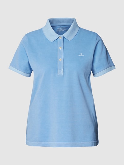 Gant Poloshirt mit kurzer Knopfleiste Modell 'Sunfaded' Hellblau 2