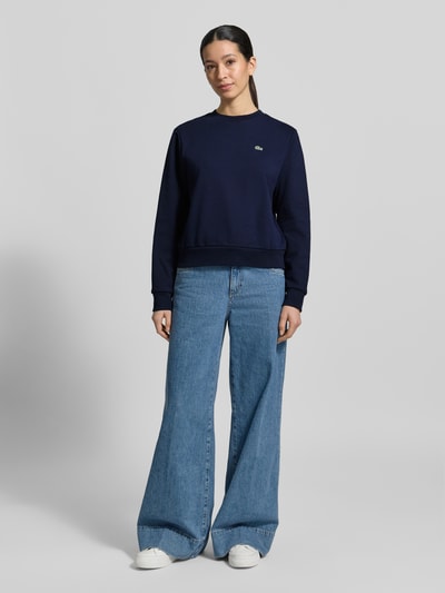 Lacoste Sport Relaxed Fit Sweatshirt aus reiner Baumwolle Dunkelblau 1