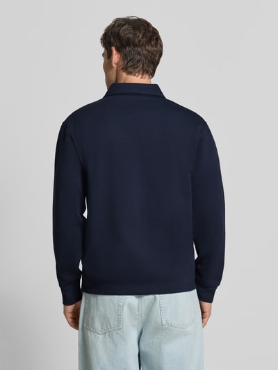 Selected Regular sweatjack van katoenmix model 'TOM' Marineblauw - 5