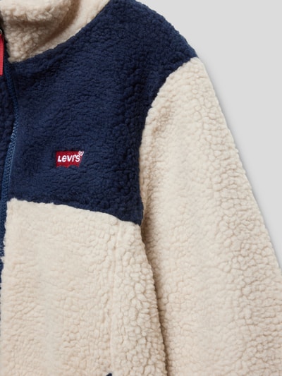 Levi’s® Kids Sherpa Jacket im Colour-Blocking-Design Ecru 2