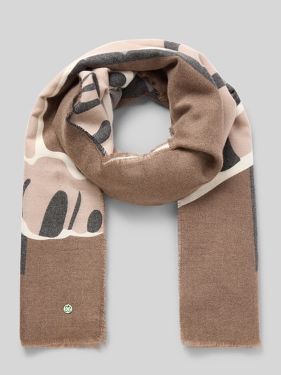 Codello Schal mit Fransen Hellbraun 1