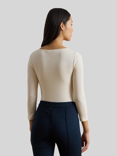 Lauren Ralph Lauren Strickshirt mit 3/4 Arm aus Baumwoll-Mix Sand 5