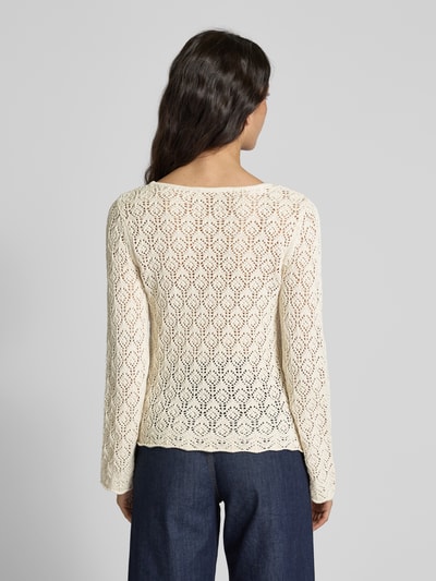 Selected Femme Strickpullover mit Rundhalsausschnitt Modell 'NIVA' Offwhite 5