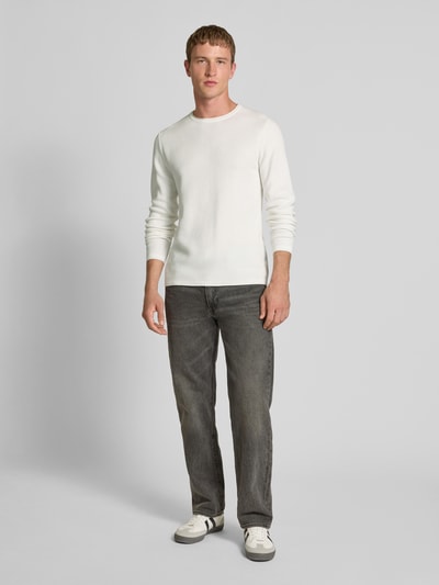 Only & Sons Regular Fit Strickpullover aus reiner Baumwolle Modell 'ERIC' Offwhite 1