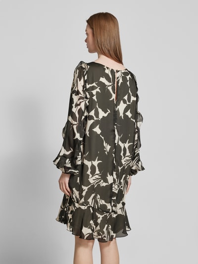 Swing Knielanges Cocktailkleid mit Schlüsselloch-Ausschnitt Black 5