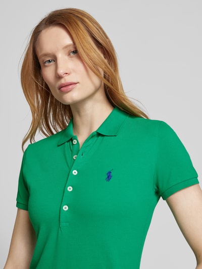 Polo Ralph Lauren Poloshirt mit Label-Stitching Modell 'JULIE' Gruen 3