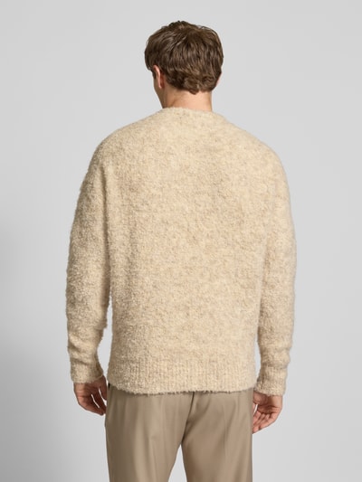 JAKE*S STUDIO MEN Strickpullover mit Strukturmuster Beige 5