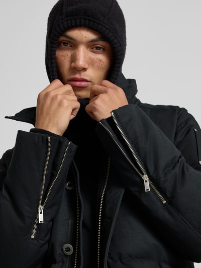 Moose Knuckles Daunenjacke mit abnehmbarem Webpelzbesatz Black 3