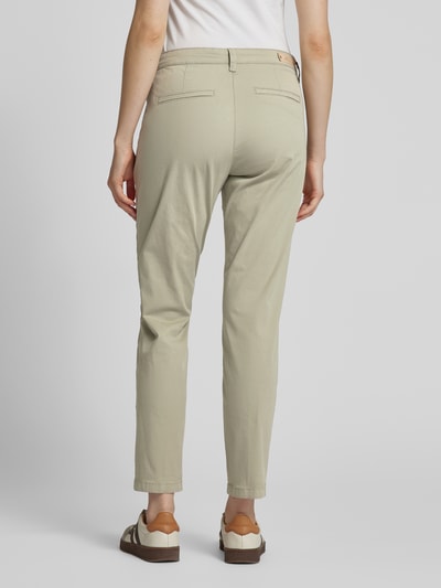 MAC Slim fit chino met verkort model, model 'TURN UP' Kaki - 5