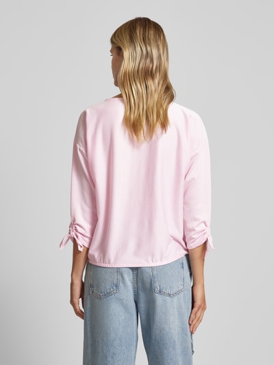 Tom Tailor Denim Loose fit shirt met 7/8 mouwen en streepmotief Roze - 5