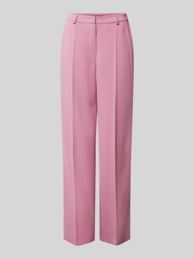 Swing Straight leg stoffen broek met persplooien Rosé - 2