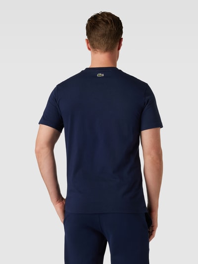 Lacoste T-Shirt mit Label- und Logo-Print Marine 5