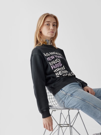 Anine Bing Sweatshirt mit Statement-Print Dunkelgrau 3