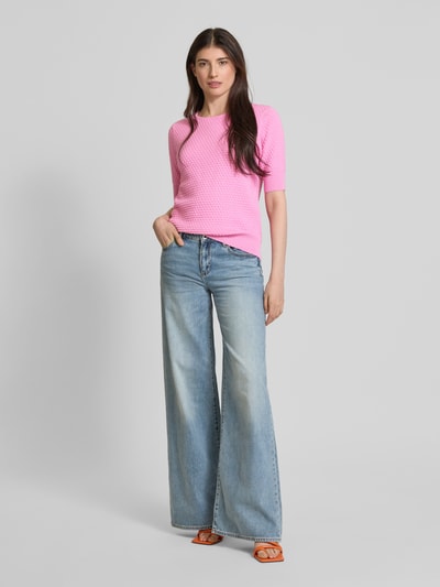 FREE/QUENT Gebreide pullover met 1/2-mouwen, model 'Dodo' Felroze - 1