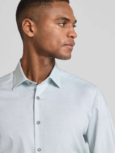 OLYMP Level 5 Slim Fit Businesshemd aus Baumwoll-Mix mit Kentkragen Gruen 3