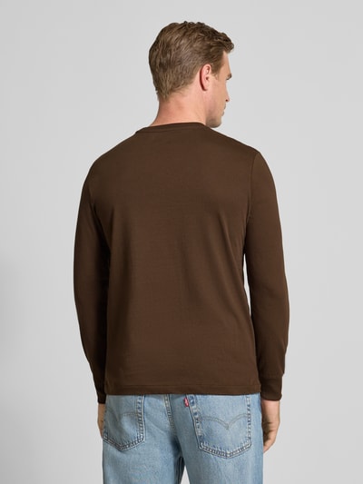 Polo Ralph Lauren Regular fit shirt met lange mouwen en logostitching, model 'Jersey' Middenbruin - 5