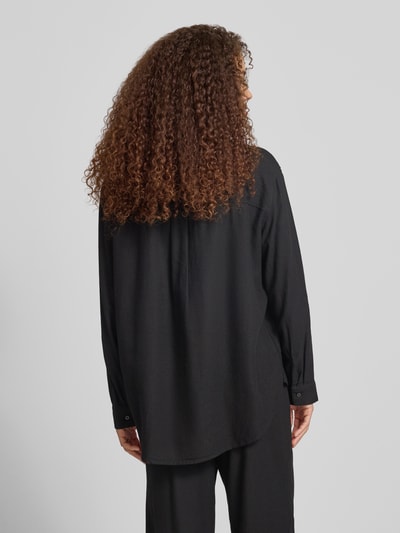 ONLY Relaxed Fit Leinenbluse mit Hemdblusenkragen Modell 'GOA' Black 5