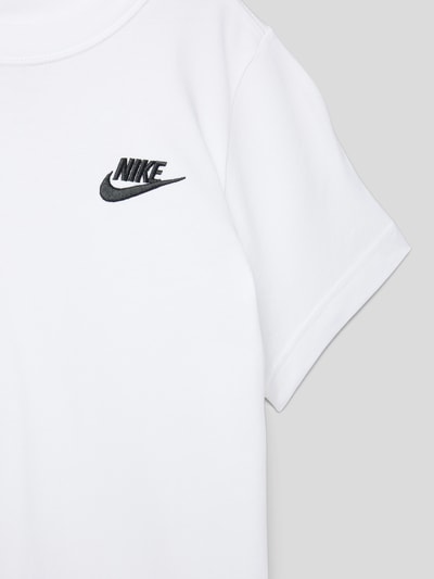 Nike T-Shirt mit Logo-Stitching Weiss 2