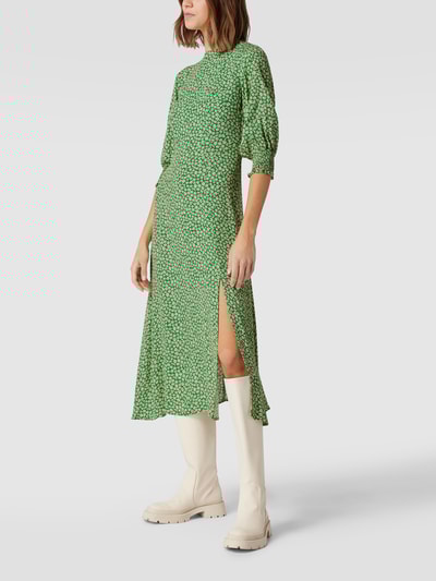 Mango Midikleid mit floralem Allover-Muster Grün 4