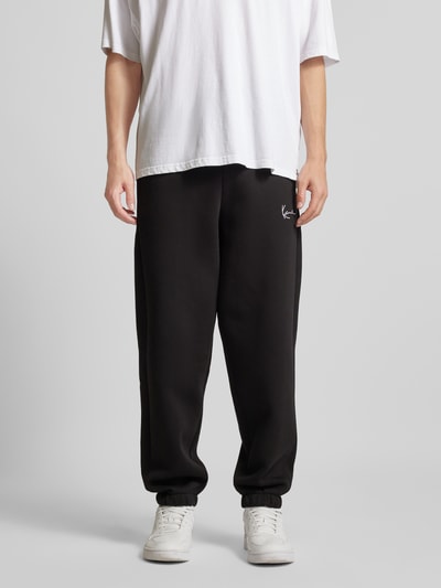 KARL KANI Regular Fit Sweatpants mit Label-Stitching Black 4