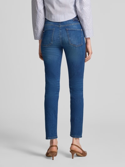 CAMBIO Jeansy z bawełnianej mieszanki, krój slim fit, model 'PIPER' Niebieski 5