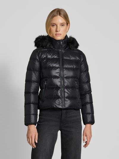 Tommy Hilfiger Steppjacke mit Kunstfellbesatz Kapuze Modell 'GLOSS' Black 4