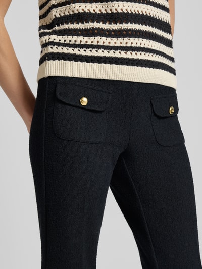 Cambio Flared stoffen broek in verkorte pasvorm Zwart - 3