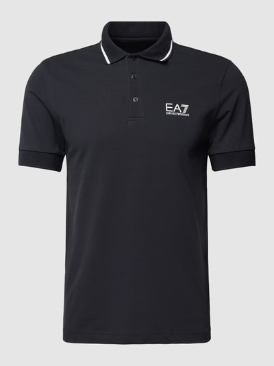 EA7 Emporio Armani Poloshirt mit Label-Print Dunkelblau 2