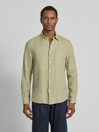 Marc O'Polo Regular Fit Freizeithemd aus reinem Leinen Mint 4