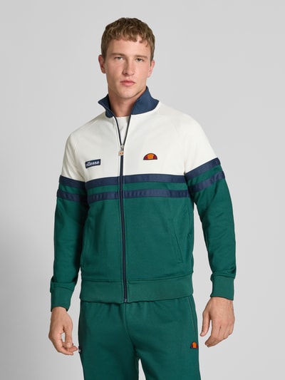 Ellesse Sweatjack met labelpatch, model 'RIMINI'' Flessengroen - 4