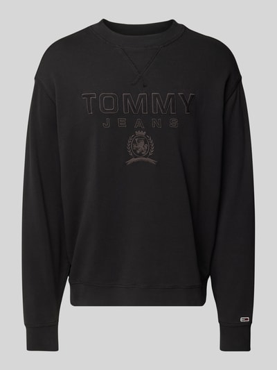 Tommy Jeans Sweatshirt met labelstitching Zwart - 2