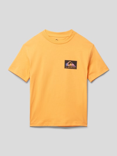 Quiksilver T-shirt z nadrukiem z logo Pomarańczowy 1