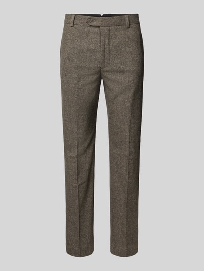 SELECTED HOMME Slim fit pantalon met wol, model 'REED' Middenbruin - 2