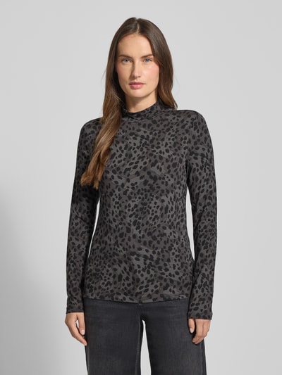 s.Oliver RED LABEL Bluzka z długim rękawem o kroju slim fit z mieszanki wiskozy Antracytowy 4