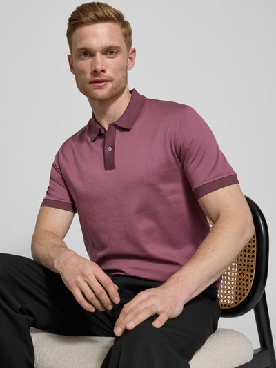 BOSS Regular Fit Poloshirt mit Label-Detail Modell 'Parlay' Purple 3