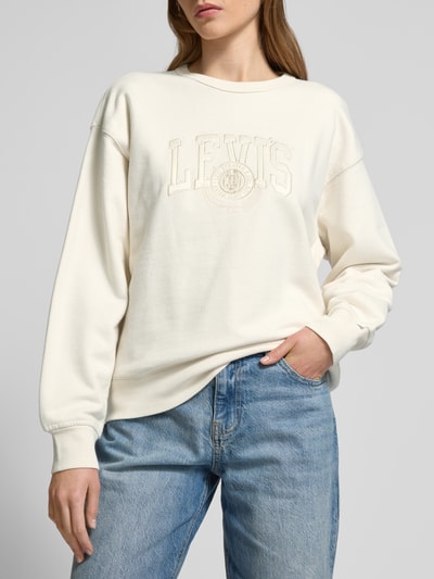 Levi's® Sweatshirt mit Label-Stitching Beige 3