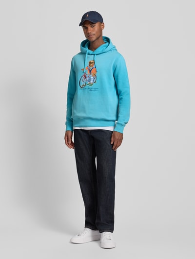 Polo Ralph Lauren Bluza z kapturem o kroju regular fit z mieszanki bawełny Morski 1