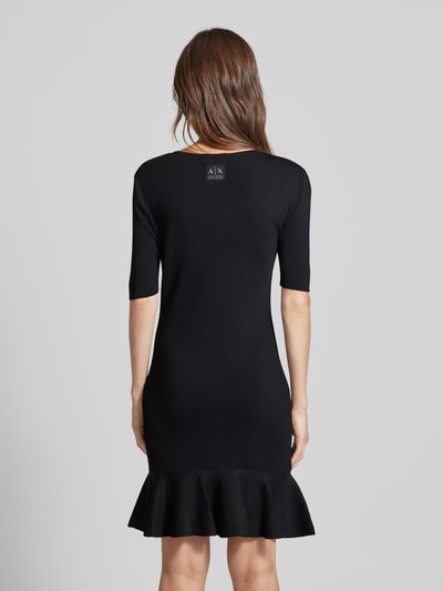 ARMANI EXCHANGE Knielanges Kleid in Ripp-Optik Black 5