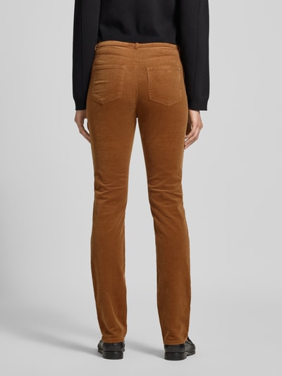 Christian Berg Woman Slim fit corduroy broek in 5-pocketmodel Cognac - 5