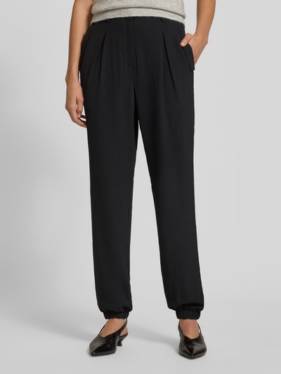 GUIDO MARIA KRETSCHMER WOMAN Spodnie materiałowe o kroju relaxed fit z kontrafałdami model ‘Nele’ Czarny 4