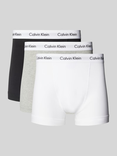 Calvin Klein Underwear Trunks mit Label-Bund im 3er-Pack Weiss 1