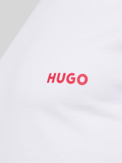 Produktfoto, Regular Fit T-Shirt Set aus reiner Baumwolle im 3er-Pack von HUGO, Optik: Unifarben, Label-Print, reine Baumwolle, weiß, feine Textur