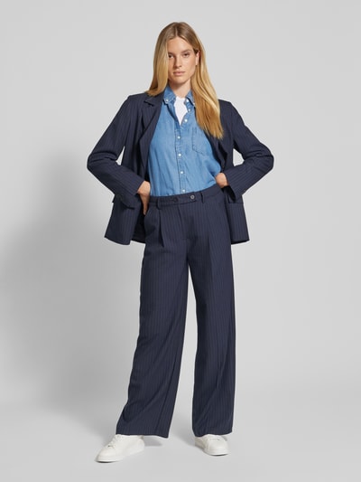 LOLLYS LAUNDRY Stoffen broek met achterzak, model 'Tyler' Marineblauw - 1