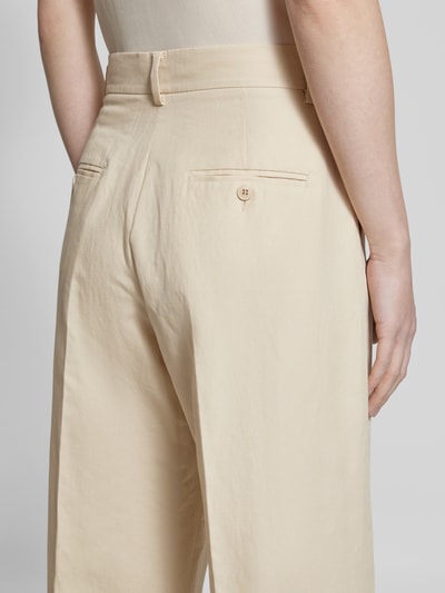 Weekend Max Mara Wide Leg Stoffhose mit Bügelfalten Modell 'ZIRCONE' Sand 3