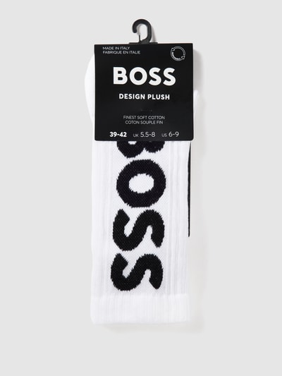 BOSS Socken mit Label-Print Weiss 3