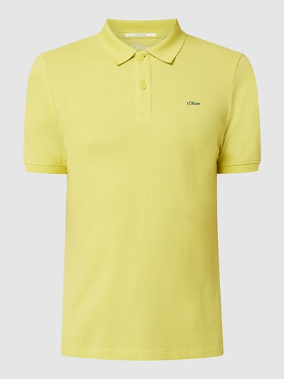 s.Oliver RED LABEL Koszulka polo o kroju regular fit z piki  Żółty 2