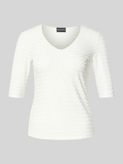 Emporio Armani T-Shirt mit 1/2-Arm Modell 'JUMPER' Offwhite 2